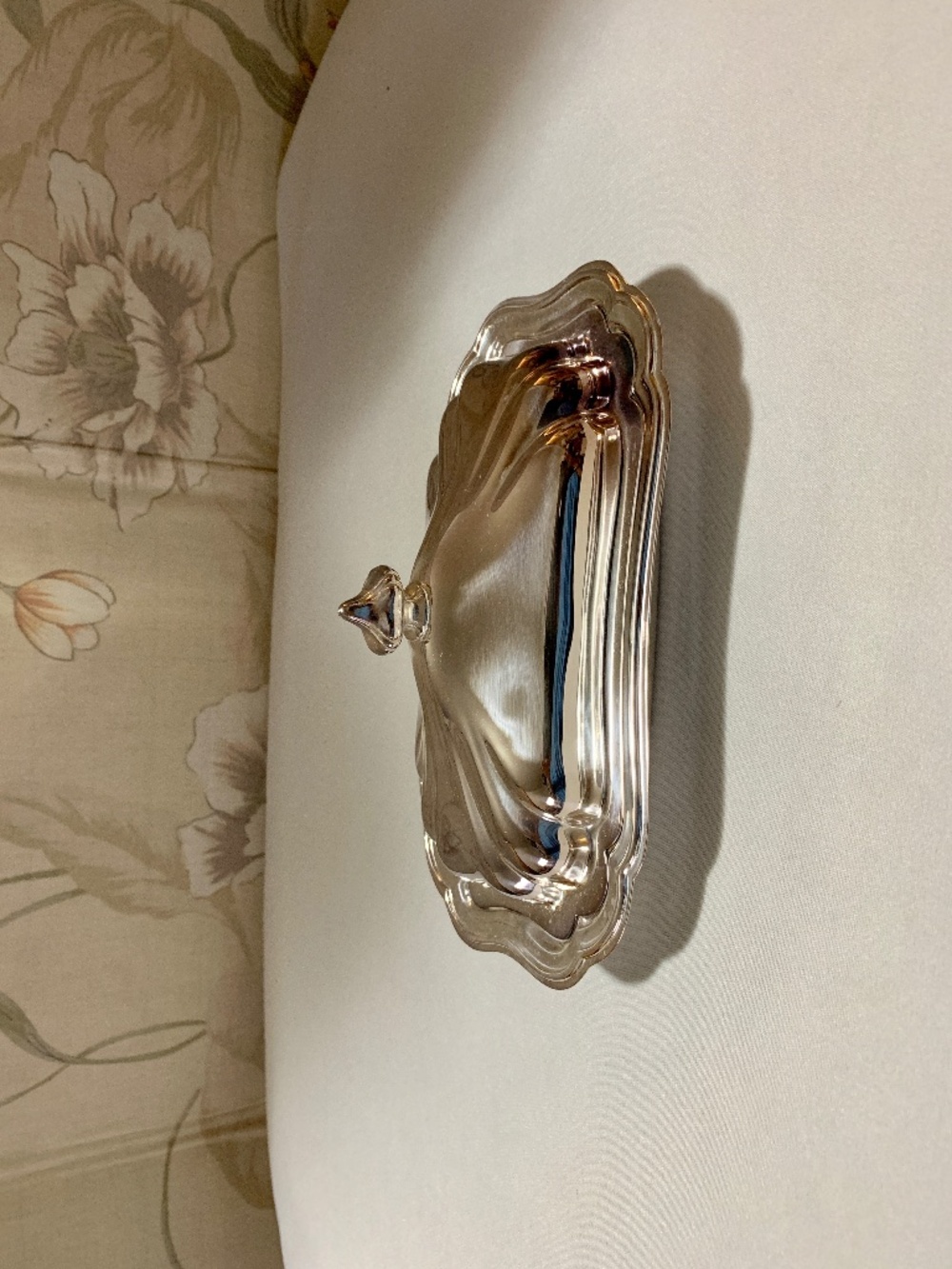 Vintage Gorham Heritage YH18 EP Silver Plate Butter Dish & Lid with Glass Liner